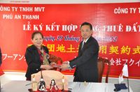 Lễ kí hợp đồng thuê đất với FUKUI